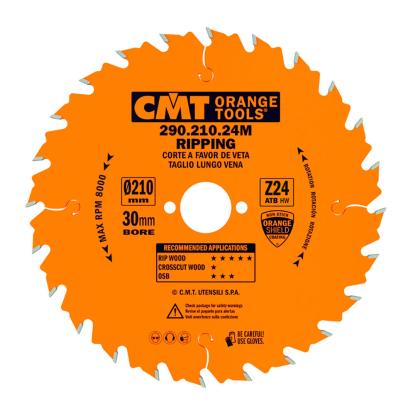 CMT rundsavsklinge til træ, Z24 W, Ø210 x 2,8 x 30 mm
