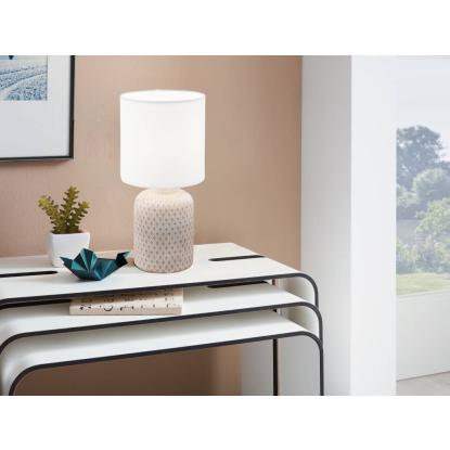 EGLO BELLARIVA bordlampe, H32 cm, E14, creme/hvid