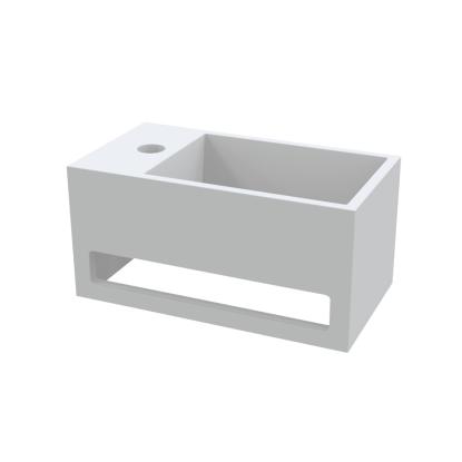 Best Design Mona håndvask, venstre, 33 x 18 cm, mat hvid