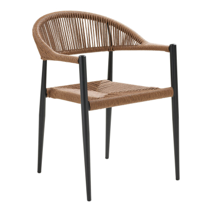 Canari havestol, aluminium/polyrattan, natur/sort
