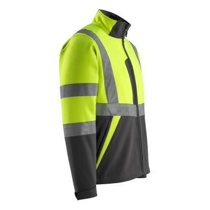 MASCOT SAFE LIGHT Kiama softshell jakke, hi-vis gul/mørk antracit