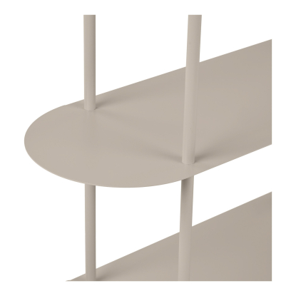 Rieti reol med fem hylder, metal, sand, 150 x 90 x 31 cm