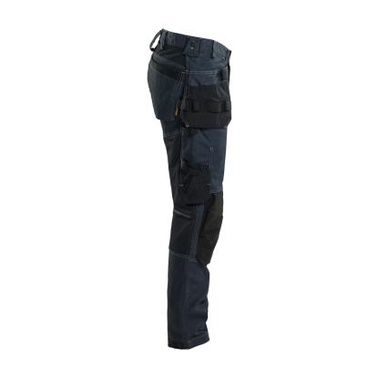 Blåkläder 1750 håndværkerbuks stretch, marineblå/sort