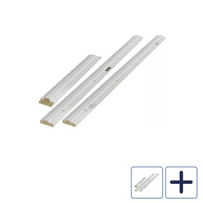 Swedoor snap-in karm uden bundstykke, 75 mm, hvid -  208,9 cm høj