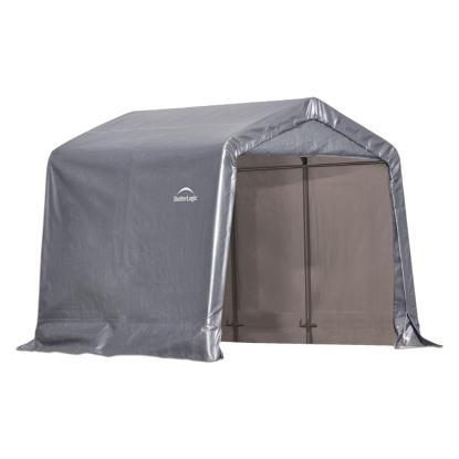 ShelterLogic Shed-in-a-Box teltgarage, polyethylen/stål, grå - 5,76 m²