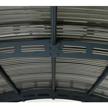 Canopia by Palram Atlas 5000 carport, buet tag, grå, 243 x 288 x 495 cm - 14,22 m²