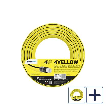 Cellfast 4YELLOW 4-lags haveslange, Ø19 mm