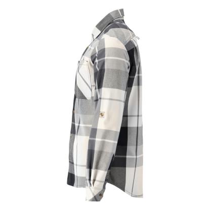 MASCOT CUSTOMIZED flannel skjorte, stengrå ternet