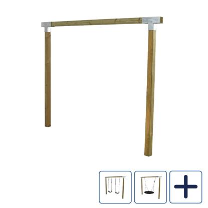 PLUS Cubic gyngestativ, nåletræ, 209 x 9 x 268 cm