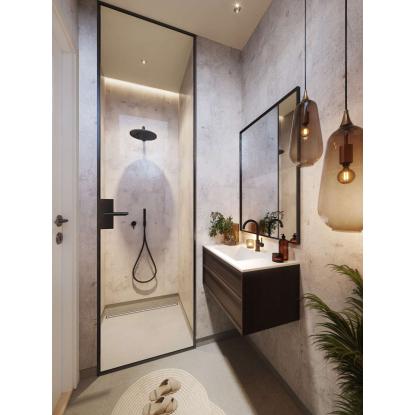 Fibo Cement vådrumspanel, 10 x 600 x 2400 mm, lentini grey stone