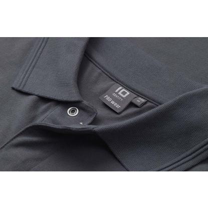 ID PRO Wear 0330 poloshirt med trykknap, silver grey