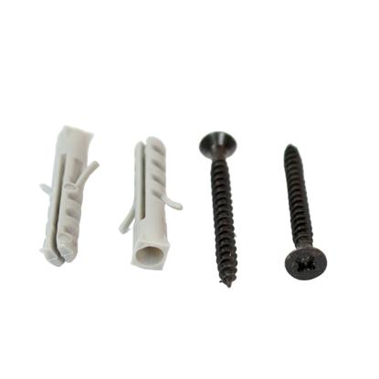 Alfer skruer og plugs, 3,0 x 30 mm, sort - 10 stk.