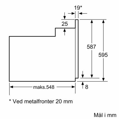 Siemens iQ100 ovn til indbygning HB010FBR1S, 66 liter