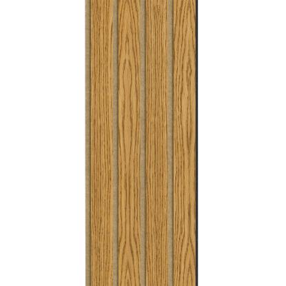 I-Wood Basic 4-lamel akustikpanel, brun olieret, brun filt og sort kerne, egefiner, 17 x 300 mm 