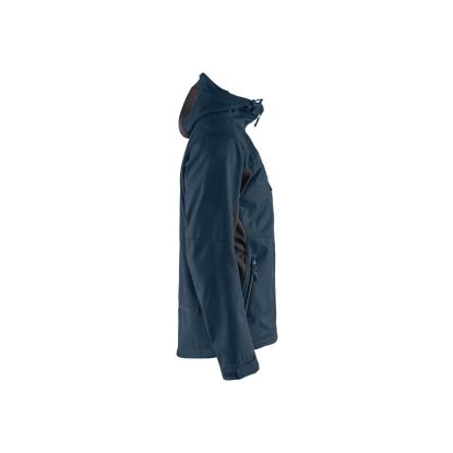 Blåkläder 4753 softshell jakke med hætte, mørk marineblå/sort