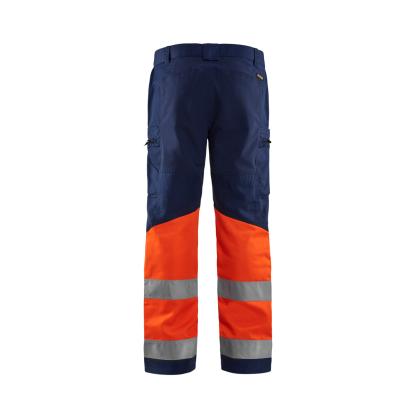 Blåkläder 1551 high vis buks med stretch, marineblå/hi-vis orange
