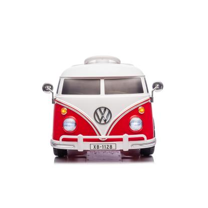 VW T1 folkevognsrugbrød elbil til børn, 12V, rød