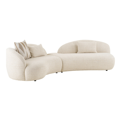 Amol sofa med tre puder, sand