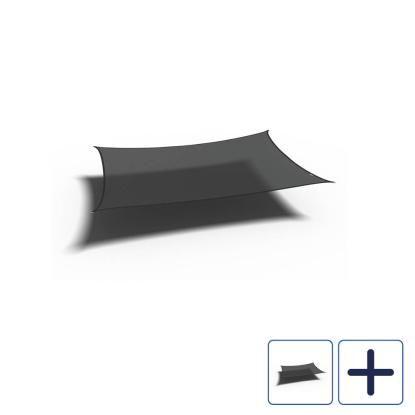 Platinum Sun & Shade Coolfit rektangulær solsejl, sort