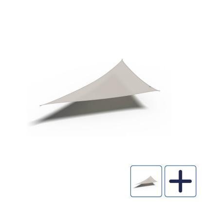Platinum Sun & Shade Coolfit trekantet solsejl, 90° hjørne, beigegrå