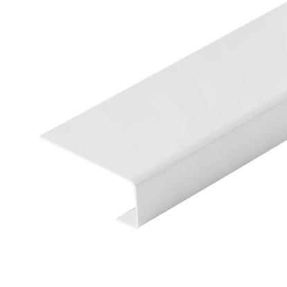 GTBUILD facadeprofil, endestykke, enkelt, lys grå - 3 meter