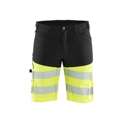 Blåkläder 1541 high vis shorts med stretch, sort/hi-vis gul