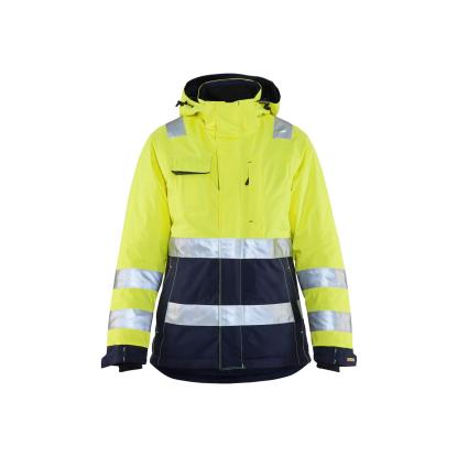 Blåkläder 4872 dame high vis vinterjakke, hi-vis gul/marineblå