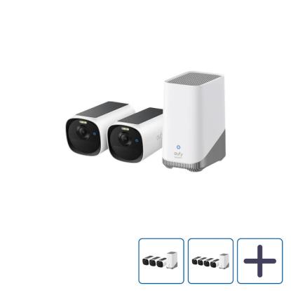 eufy E40 eufyCam sikkerhedskamera med HomeBase S380, 2K, solcelledrevet