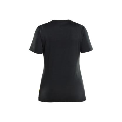 Blåkläder 3537 dame t-shirt merinould, sort