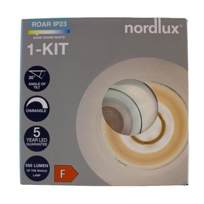 Nordlux indbygningslampe Roar kip LED IP23 dæmp hvid