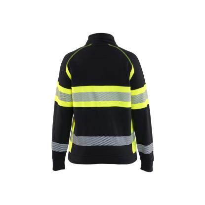 Blåkläder 3505 dame high vis sweatshirt, sort/hi-vis gul