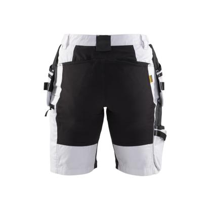 Blåkläder 7171 dame shorts med stretch, hvid/sort