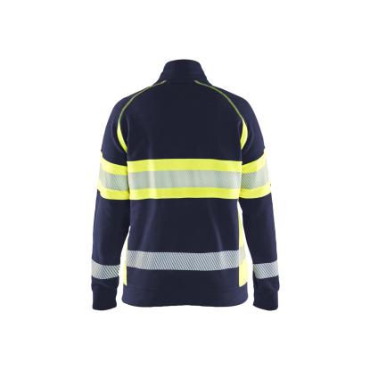 Blåkläder 3505 dame high vis sweatshirt, marineblå/hi-vis gul