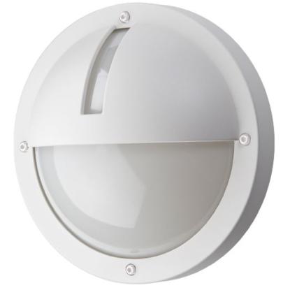 SG Armaturen Uno 1100 LED væglampe med skumringsrelæ, Ø27 cm, IP65, hvid