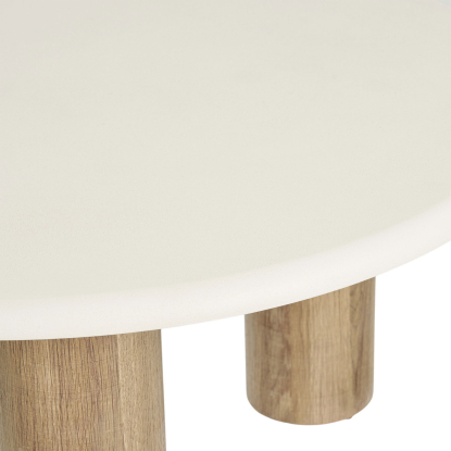 Fondi sofabord med bordplade i cement look, sand/brun, Ø80 cm