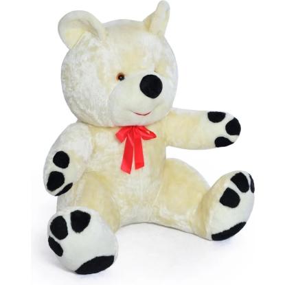 Bamse, bjørn, hvid/sort, 120 cm