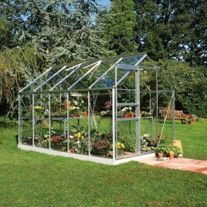 Halls Popular drivhus 6,2 m², alu, 3 mm glas