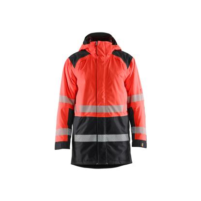Blåkläder 4457 high vis vinterparkajakke, hi-vis rød/sort