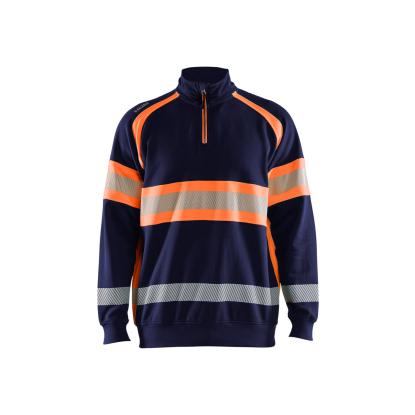Blåkläder 3553 high vis sweatshirt, marineblå/hi-vis orange