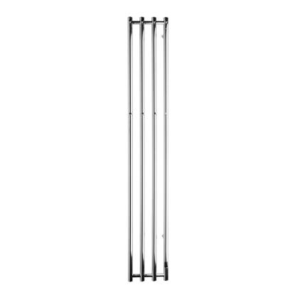 Habo Heather 04 håndklædetørrer, poleret rustfrit stål, 80 W, 263 x 1710 mm