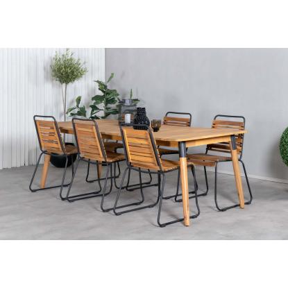 Venture Design Bois havestol, sort/natur