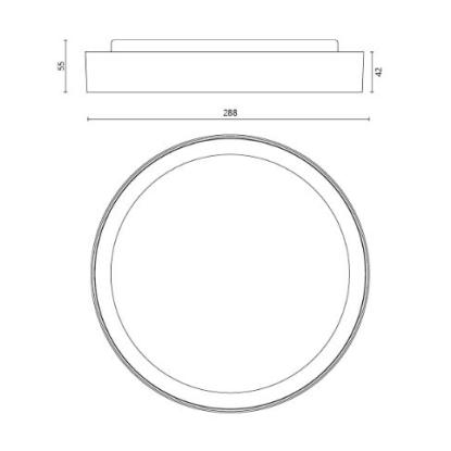 SG Armaturen Disc 290 LED plafond, Ø288 mm, IP20, hvid
