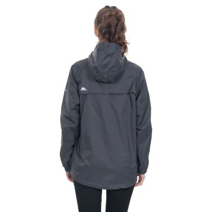 Trespass QIKPAC packaway regnjakke med pose, unisex, grå