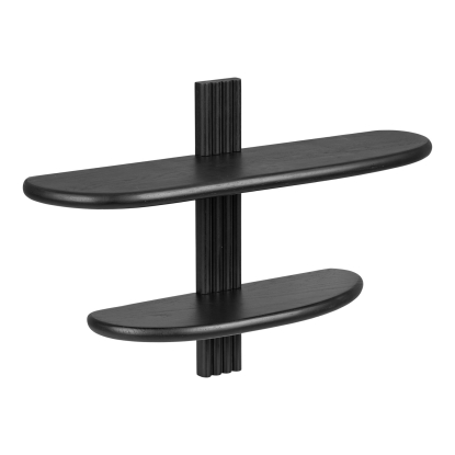Aliano væghylde, sort eg, 65 cm