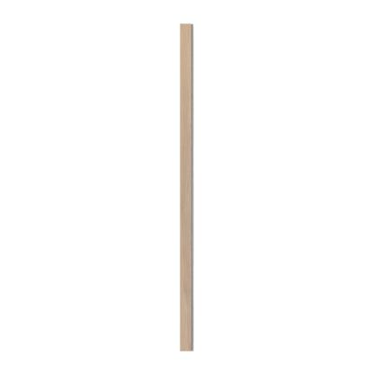 I-Wood afslutningsliste til 3-lamel akustikpanel, ubehandlet natur, grå filt og sort kerne, egefiner, 17 x 92 mm