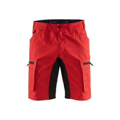 Blåkläder 1449 service shorts med stretch, rød/sort