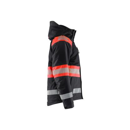 Blåkläder 4480 high vis vinterjakke, sort/hi-vis rød