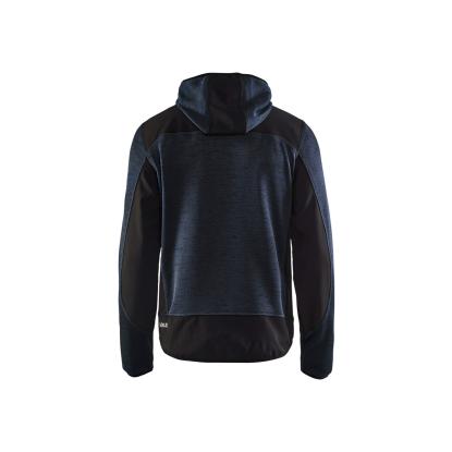 Blåkläder 4930 strikket jakke med softshell, mørk marineblå/sort