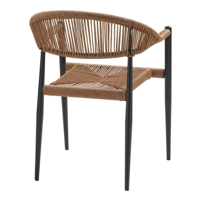 Canari havestol, aluminium/polyrattan, natur/sort