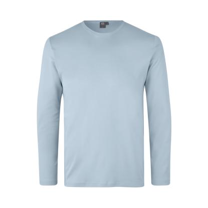 ID 0518 Interlock T-shirt med lange ærmer, lys blå